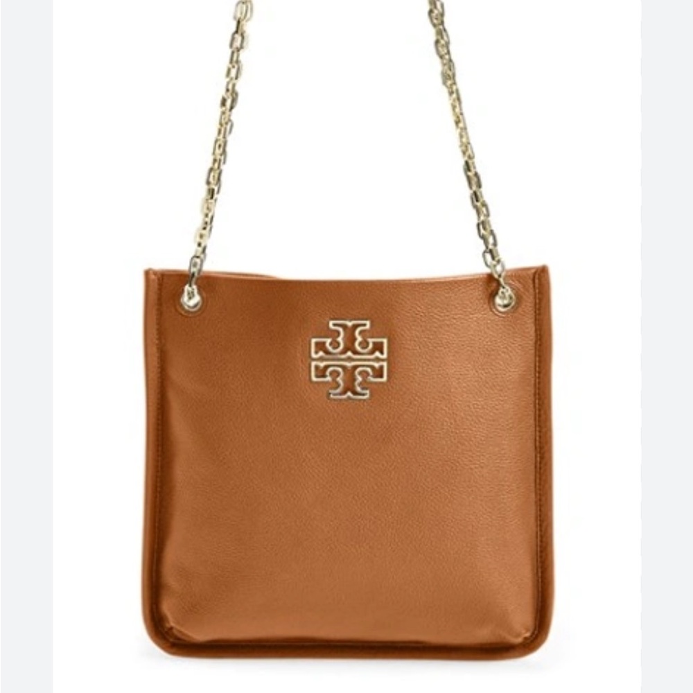 Tory Burch Brown Leather Chain Shoulder Bag